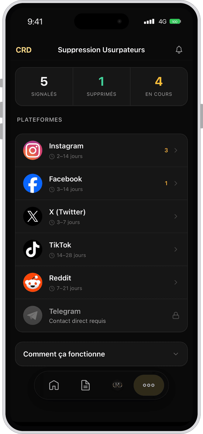 Comptes protégés